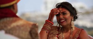 Indian Wedding Ceremony Santorini Bride