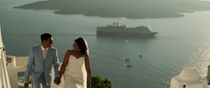 Indian Wedding Santorini Bride and Groom Couple Shoot