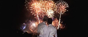 eastnor castle same sex gay wedding fireworks