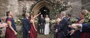 confetti shot floral arch oscar de le renta wedding bath